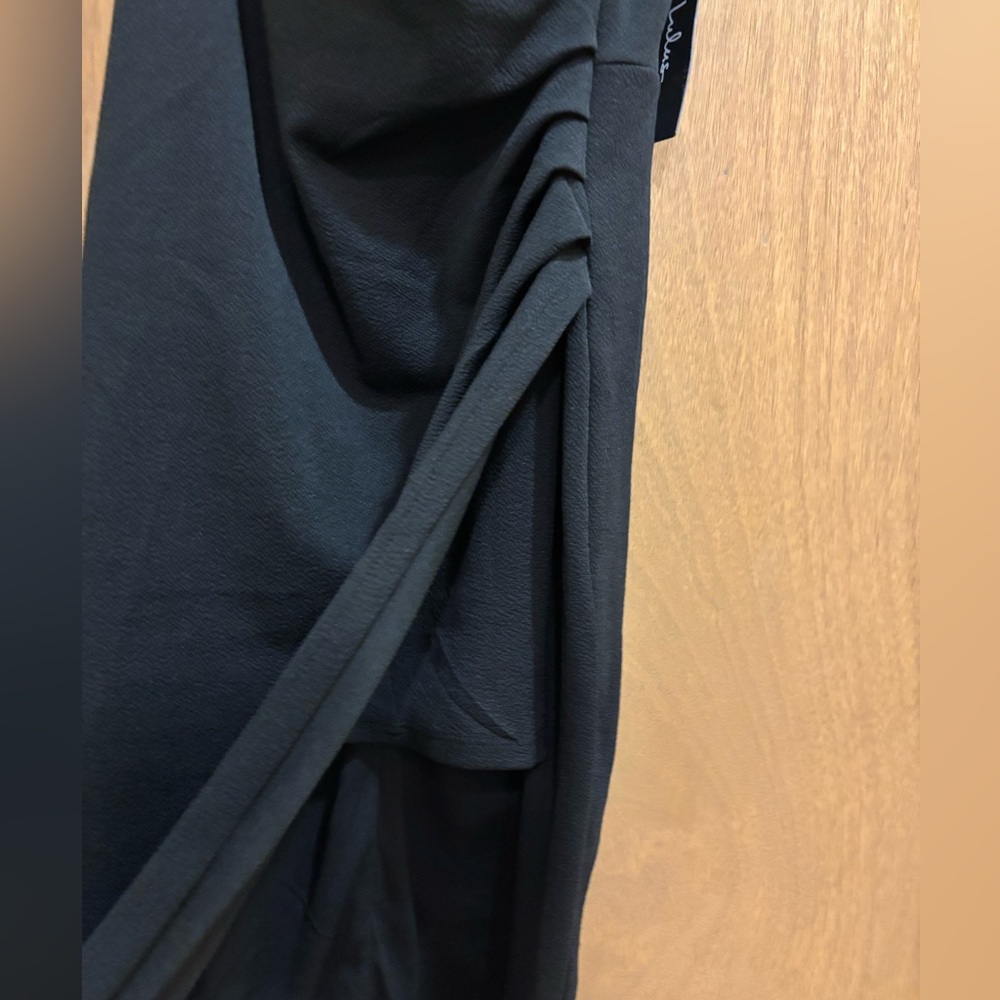 NWT Lulu's Made To Wow Black Surplus Asymmetrical Cocktail Party Dress Large - Picture 7 of 7